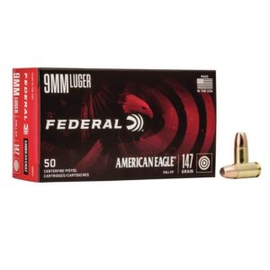 Munição Federal 9mm Luger 147gr FMJ FP American Eagle